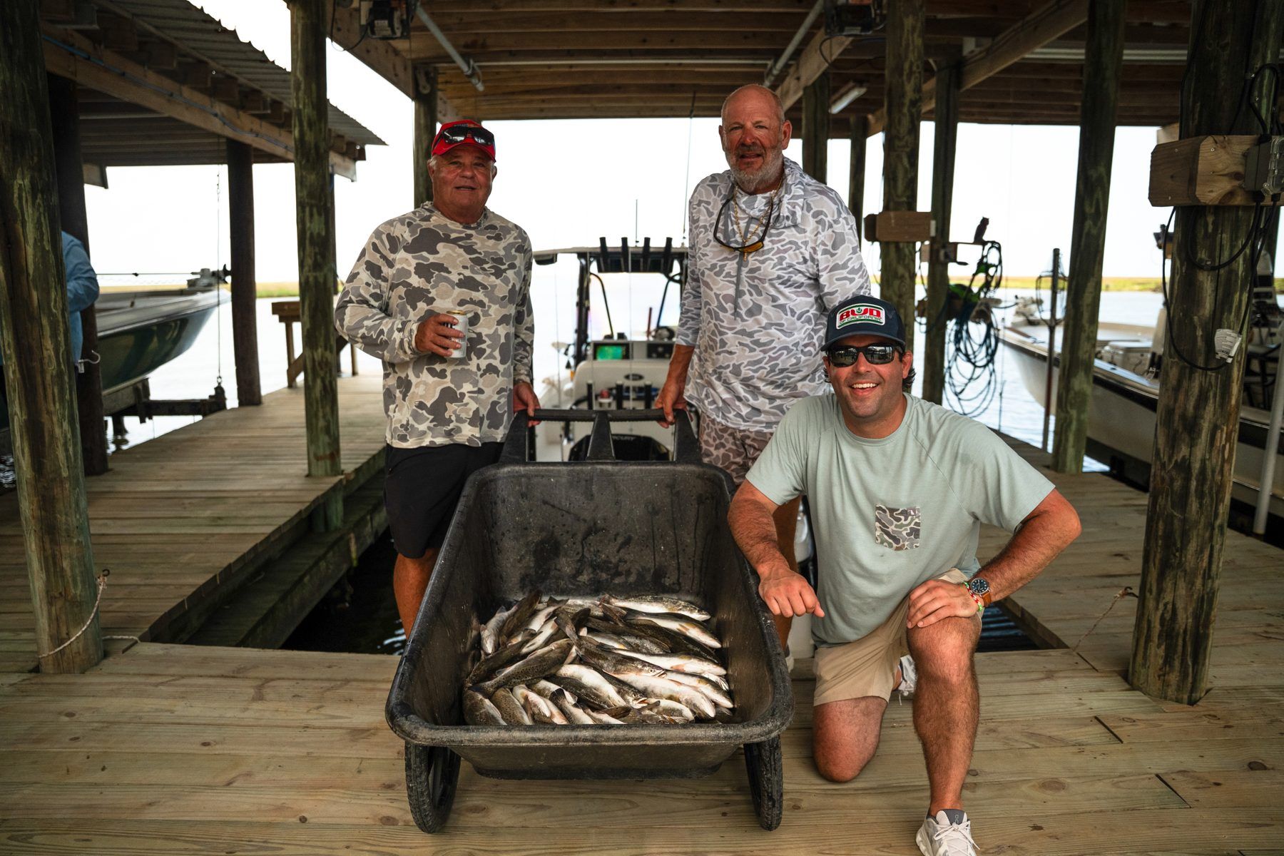 A redfish boatside