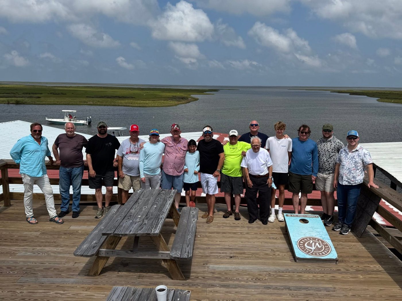 Large group fishing trip at TopWater Charters Louisiana